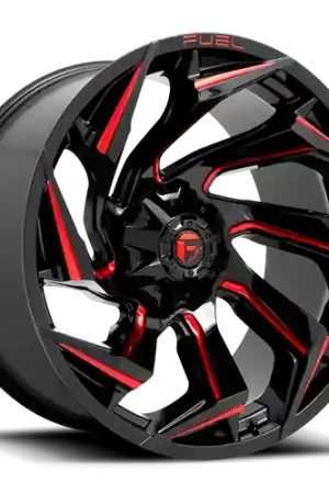 Aluminum Wheels 17X9 Reaction D755 5 On 114.3/5 On 127 Gloss Black Milled Red Tint 78.1 Bore -12 Offset Fuel Off Road Wheels Fast Shipping
