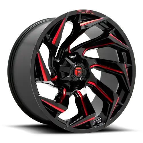 New Arrival Aluminum Wheels 18X9 Reaction D755 5 On 139.7/5 On 150 Gloss Black Milled Red Tint 110.1 Bore 1 Offset Fuel Off Road Wheels