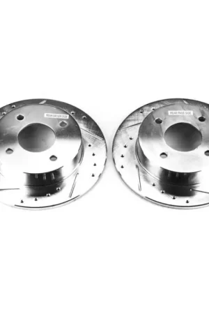 Power Stop 89-98 Nissan 240SX Rear Evolution Drilled & Slotted Rotors - Pair High Quality