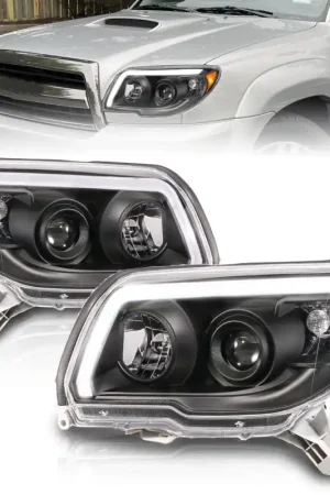 ANZO 06-09 Toyota 4 Runner Projector Headlights Plank Style - Black Time-Limited