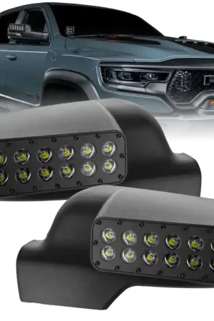 Top Pick Oracle 19-23 Ram 1500 DT LED Off-Road Side Mirror Ditch Lights
