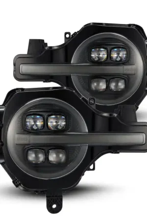 AlphaRex 21-23 Ford Bronco NOVA LED Proj Headlights Alpha-Black w/Activ Light/Seq Signal/DRL Get Yours