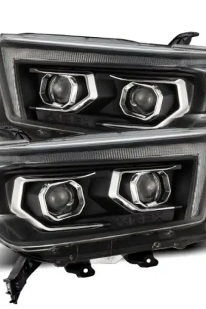 Trusted Brand AlphaRex 10-13 Toyota 4Runner PRO-Series Projector Headlights Plank Style Black w/Seq Signal/DRL