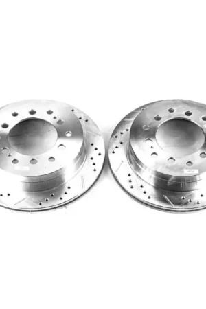 Limited Time Power Stop 03-09 Lexus GX470 Rear Evolution Drilled & Slotted Rotors - Pair