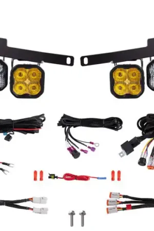 Diode Dynamics 17-20 Ford Raptor SS3 LED Fog Light Kit - Yellow Pro Genuine