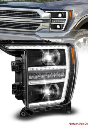 ANZO 21-23 Ford F150 LED Projector Headlight w/Switchback+Sequential - Black (Driver Side Only) High Quality