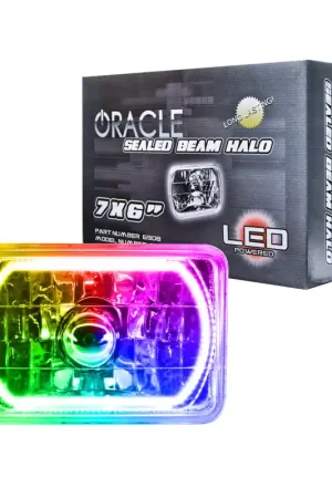 Oracle Pre-Installed Lights 7x6 IN. Sealed Beam - ColorSHIFT Halo Flash Sale