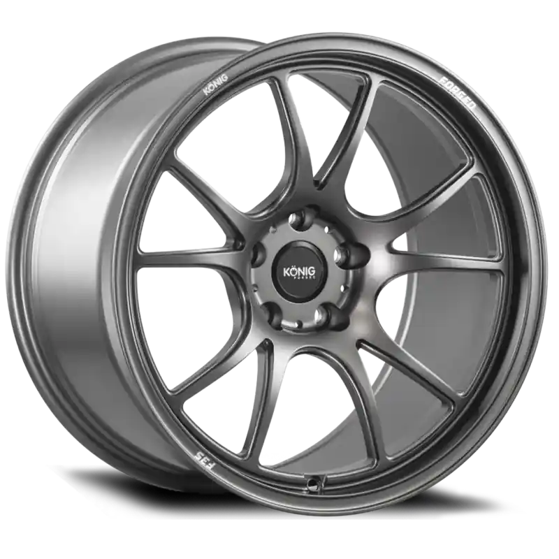 Shop Now Konig Forged F3S 18X10.5 5X120 ET25 Satin Charcoal Knurled Bead