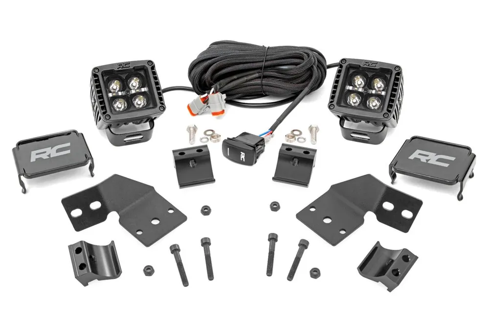 LED Light Kit | Front Mount | 2" Black Pair | Amber DRL | Polaris XPEDITION ADV 5 No Minimum Order