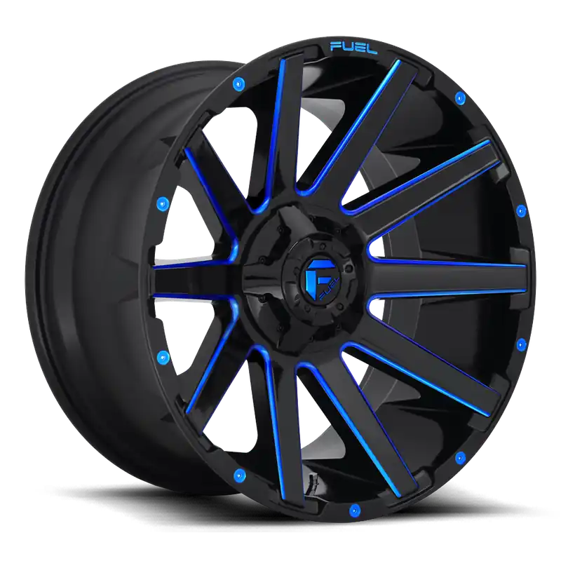 Get Yours Aluminum Wheels 20X9 Contra D644 5 On 114.3/5 On 127 Gloss Red/Milled 78.1 Bore 1 Offset Multi Spoke Fuel Off Road Wheels
