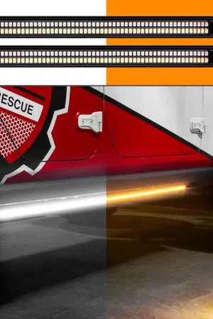 XK Glow Jeep & Truck Running Board Light w/ Turn Signal 2x60in White + Amber Latest