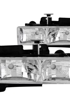 Free Shipping ANZO 1988-1998 Chevrolet C1500 Crystal Headlights Chrome w/o Bulbs