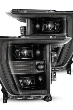 AlphaRex 21-22 Ford F150 PRO-Series Projector headlights Alpha-Black w/Activ Light/Seq Signal Reduced Price