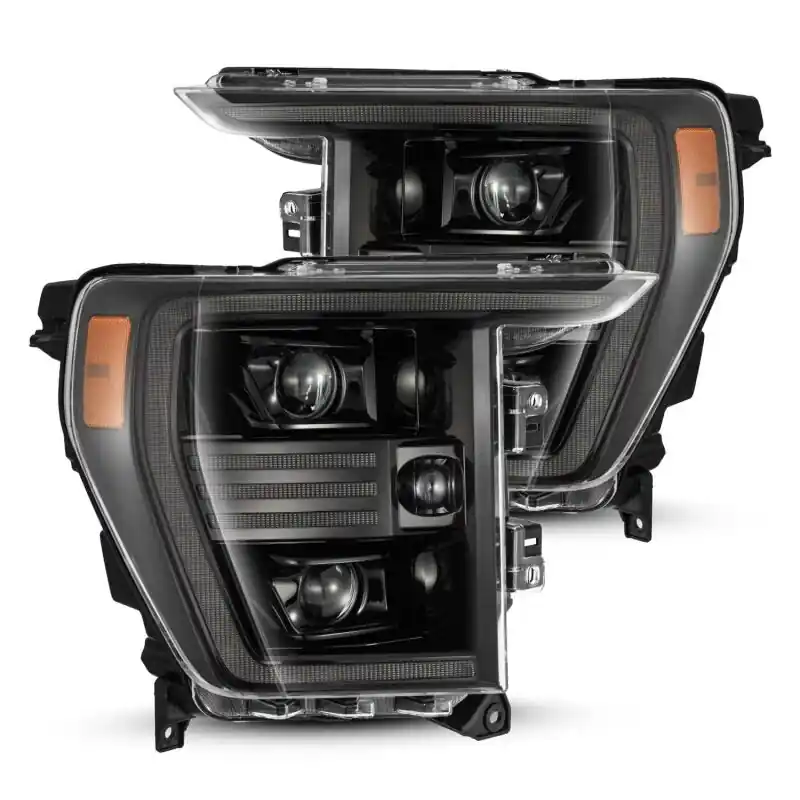 AlphaRex 21-22 Ford F150 PRO-Series Projector headlights Alpha-Black w/Activ Light/Seq Signal Reduced Price