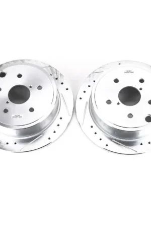 Power Stop 15-19 Subaru WRX Rear Evolution Drilled & Slotted Rotors - Pair Mega Sale