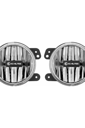 Limited Offer KC HiLiTES 10-18 Jeep JK 4in. Gravity G4 LED Light 10w SAE/ECE Clear Fog Beam (Pair Pack System)