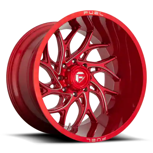 Aluminum Wheels 22X12 Runner D742 8 On 170 Candy Red Milled 125.1 Bore -44 Offset Fuel Off Road Wheels Weekend Sale