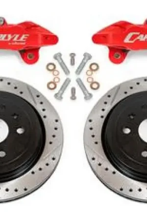Best Price BMR 14-19 Chevrolet Corvette Brake Kit For 15in Conversion Drilled And Slotted Rotors/Red Calipers