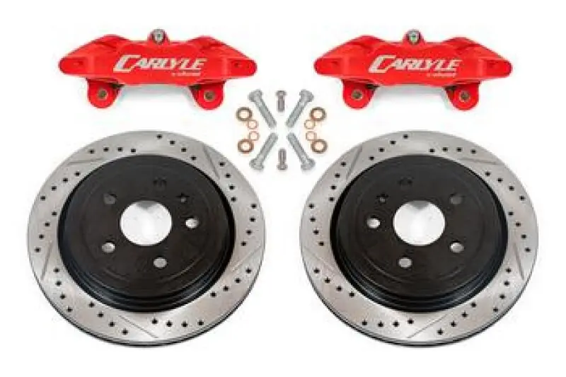 Best Price BMR 14-19 Chevrolet Corvette Brake Kit For 15in Conversion Drilled And Slotted Rotors/Red Calipers