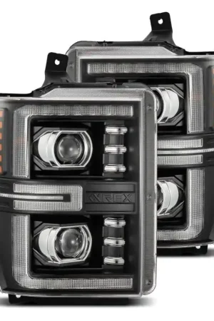 AlphaRex 08-10 Ford F250-550 LUXX-Series LED Projector Headlights Black w/Activ Light/Seq Signal Budget