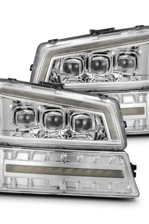 Top Rated AlphaRex 03-06 Chevy Silverado 1500/2500HD/3500HD/Avalanche Chrome NOVA LED Proj Headlights