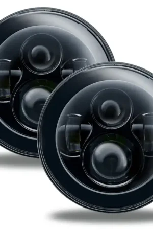 Best Choice Oracle 7in High Powered LED Headlights - NO HALO - Black Bezel