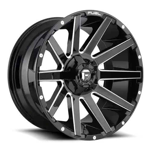 Aluminum Wheels 20X9 Contra D615 8 On 180 Gloss Black Milled 124.3 Bore 1 Offset Multi Spoke Fuel Off Road Wheels Free Delivery
