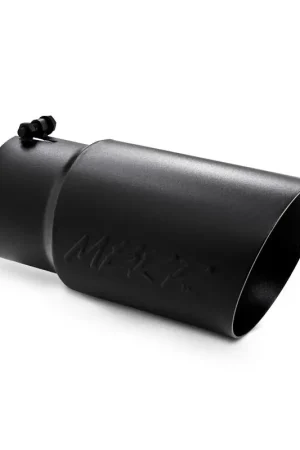 Best Choice MBRP Universal Tip 6 O.D. Dual Wall Angled 5 inlet 12 length - Black Finish
