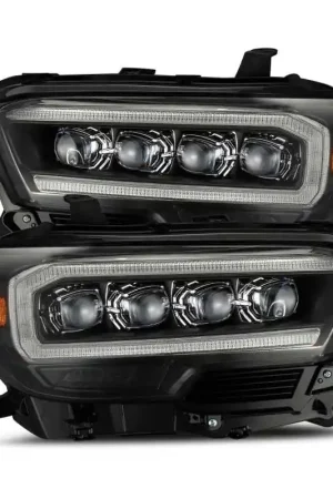 Buy Online AlphaRex 16-20 Toyota Tacoma NOVA LED Projector Headlights Plank Style Black w/Activation Light