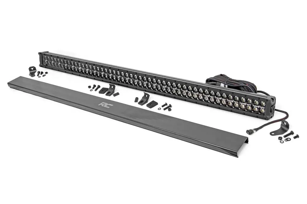 Sale 50 Inch CREE LED Light Bar Dual Row Black Series w/Amber DRL Rough Country