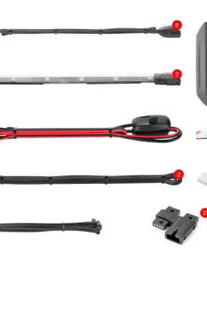 Popular XK Glow Strip Million Color XKCHROME Smartphone App ATV/Motorcycle LED Light Kit 6xPod + 2x10In