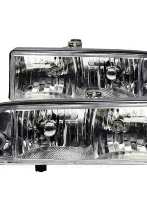 One Day Deal ANZO 1998-2005 Chevrolet S-10 Crystal Headlights Chrome