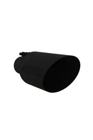 Flash Sale MBRP Universal Dual Wall Angle Rolled End Tip 4-1/2in OD / 2-1/2in Inlet / 11in Length - Black