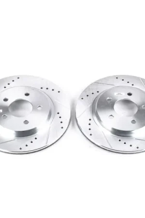 Power Stop 05-14 Ford Mustang Rear Evolution Drilled & Slotted Rotors - Pair Flash Sale