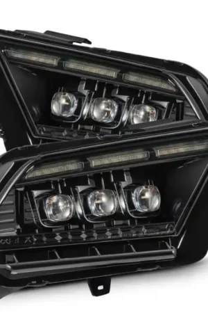 Best Seller AlphaRex 10-12 Ford Mustang NOVA-Series LED Proj. Headlights Alpha-Blk w/Activ Lght & Seq.Sig SB DBL