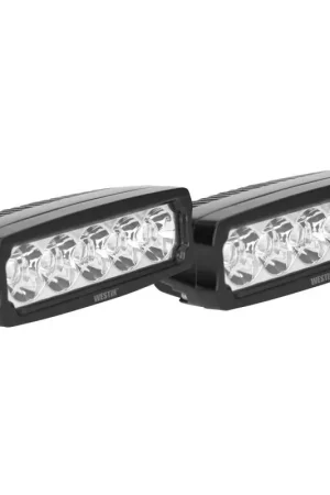 Top Pick Westin Fusion5 LED Light Bar Single Row 5.5 inch Flex w/3W Epistar (Set of 2) - Black