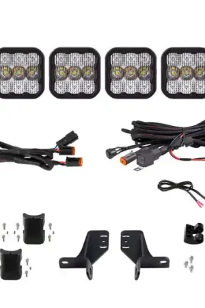 Diode Dynamics Bronco SS5 6-Pod CrossLink Grille Lightbar Kit Sport - White Combo Latest