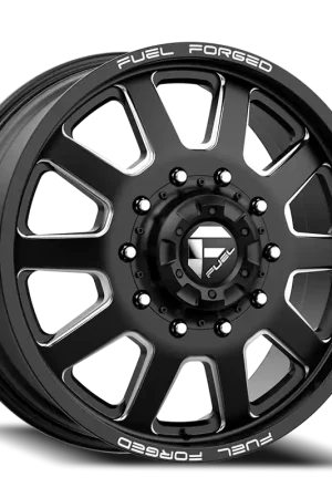Dually Wheels 20X8.25 FF09D Dually DE09 BK 10 On 225 Matte Black Milled 170.1 Bore 105 Offset Front Dually Fuel Off Road Wheels Weekend Sale