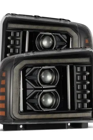 In Demand AlphaRex 05-07 Ford Super Duty/Excursion LUXX-Series LED Projector Headlights - Alpha-Black