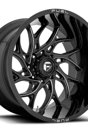 Must Have Aluminum Wheels 24X12 Runner D741 6 On 135 Gloss Black Milled 87.1 Bore -44 Offset Fuel Off Road Wheels