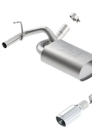 Hot Deal Borla 12-14 Jeep Wrangler JK 2Dr & 4Dr Rear Section ATAK Single Square Rolled Angle-Cut Exit Exhaust