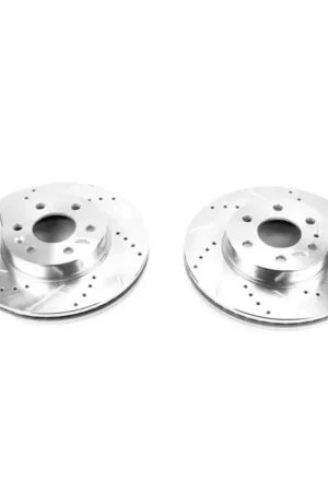 Crafted Power Stop 15-19 Chevrolet Colorado Front Evolution Drilled & Slotted Rotors - Pair