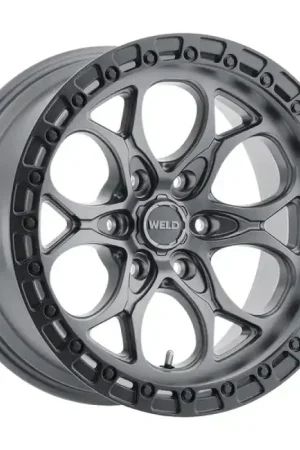 New Release Weld Off-Road W107 Ledge 17x9 6x135 BP 0mm ET 5in BS 87.1mm Bore Satin Gun / Black Ring Wheel