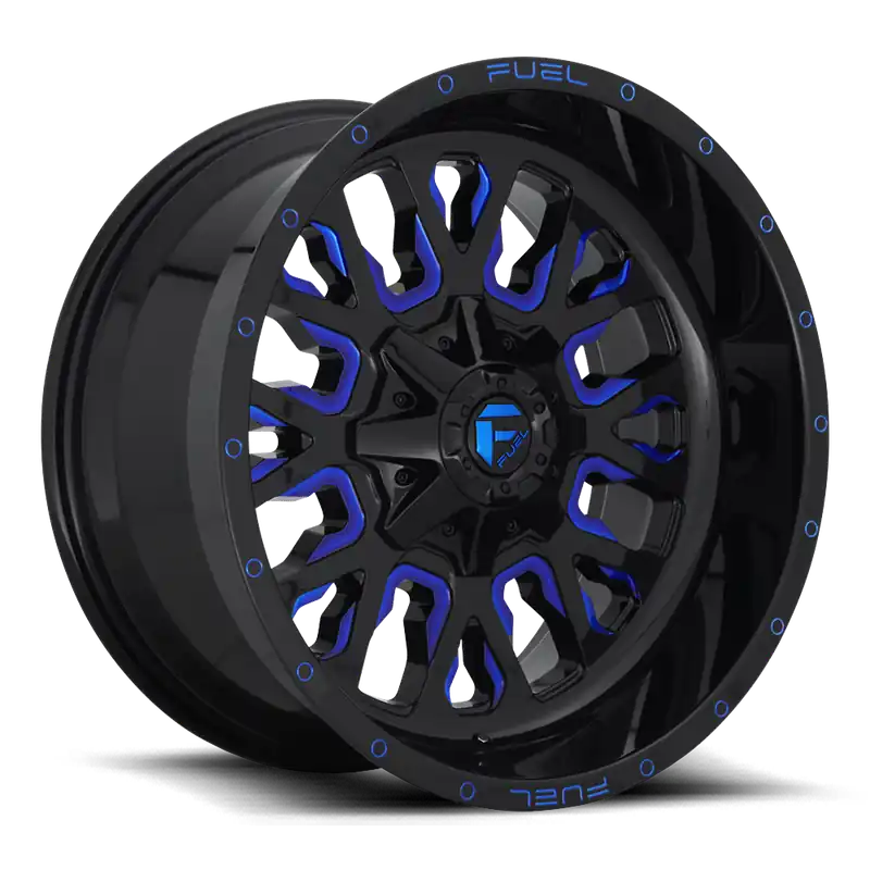 Aluminum Wheels 20X10 Stroke D645 8 On 165.1 Gloss Blue Milled 125.2 Bore -18 Offset Fuel Off Road Wheels Top Pick