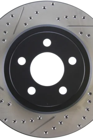 One Day Deal StopTech 05-09 Chrysler 300 (5.7L V8 exc SRT-8) Rear Right Slotted & Drilled Rotor