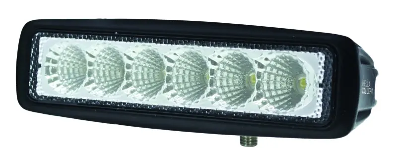 Money Back Guarantee Hella Value Fit Mini 6in LED Light Bar - Flood Beam Pedestal