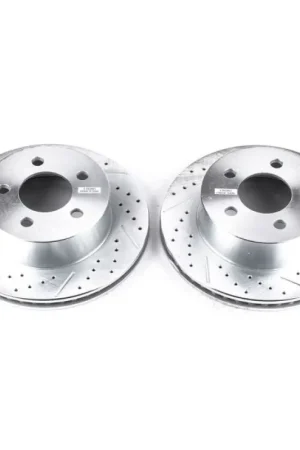 Power Stop 99-01 Jeep Cherokee Front Evolution Drilled & Slotted Rotors - Pair Next Day Delivery