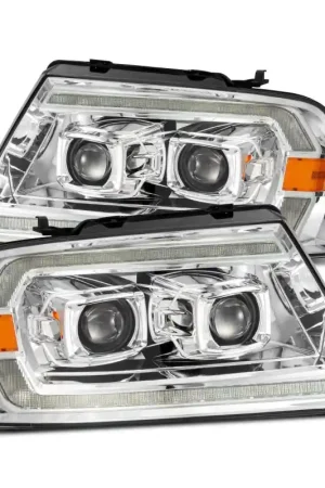 AlphaRex 04-08 Ford F150 PRO-Series Projector Headlights Black w/ Sequential Signal and DRL Low Price