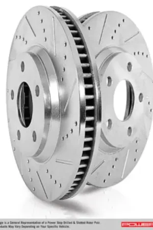 Direct From Manufacturer Power Stop 19-21 Subaru Forester Rear Evolution Drilled & Slotted Rotors - Pair