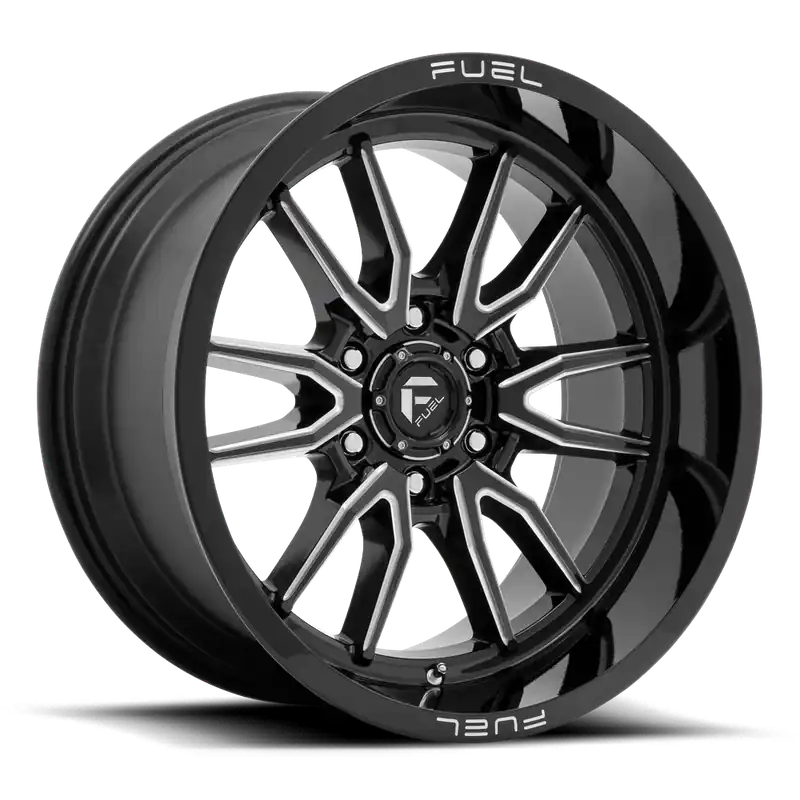 Direct From Factory Aluminum Wheels 20X9 Clash 6 D761 8 On 170 Gloss Black Milled 125.1 Bore 20 Offset Multi Spoke Fuel Off Road Wheels